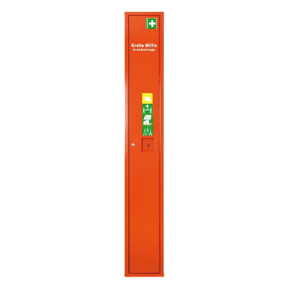 Produktabbildung: SÖHNGEN® Stehschrank SAFE für Erste-Hilfe-Trage, mit Füllung, orange