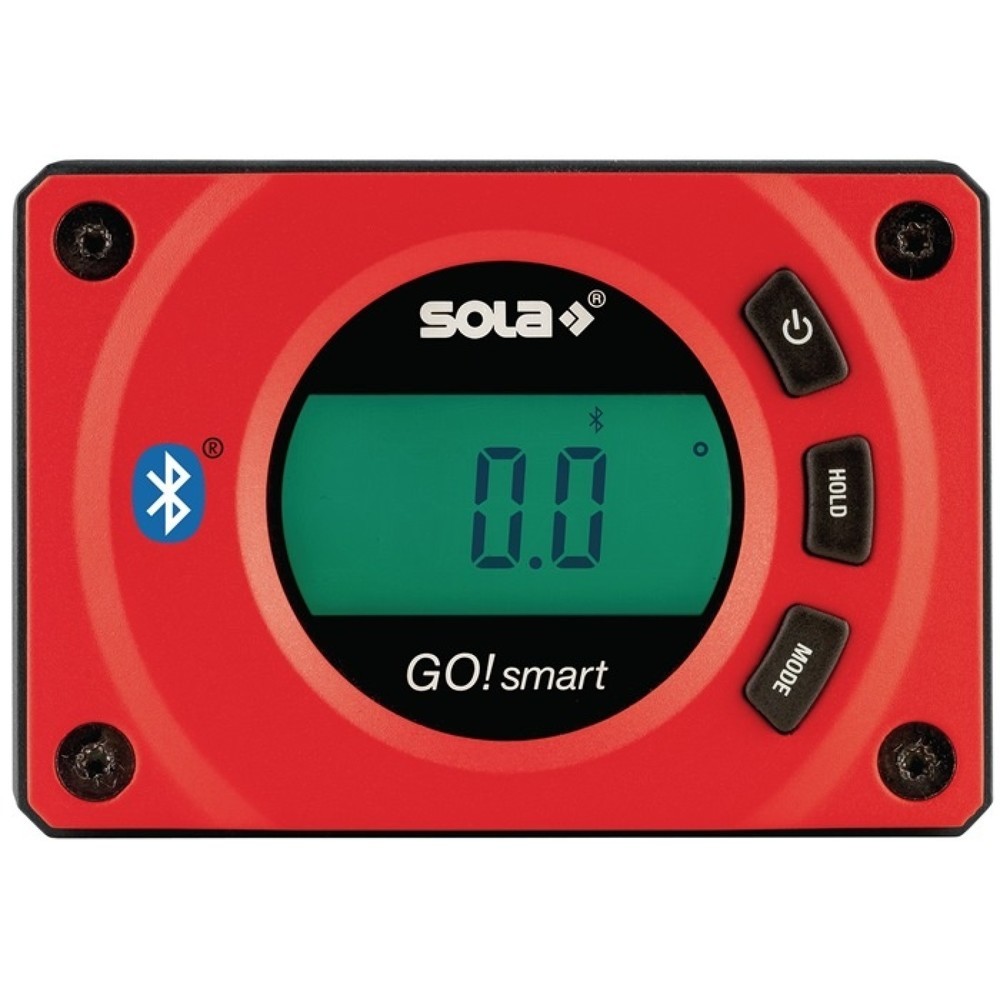 Produktabbildung: SOLA Digitaler Neigungsmesser GO! smart, Länge 8 cm, Polyamid, glasfaserverstärkt rot