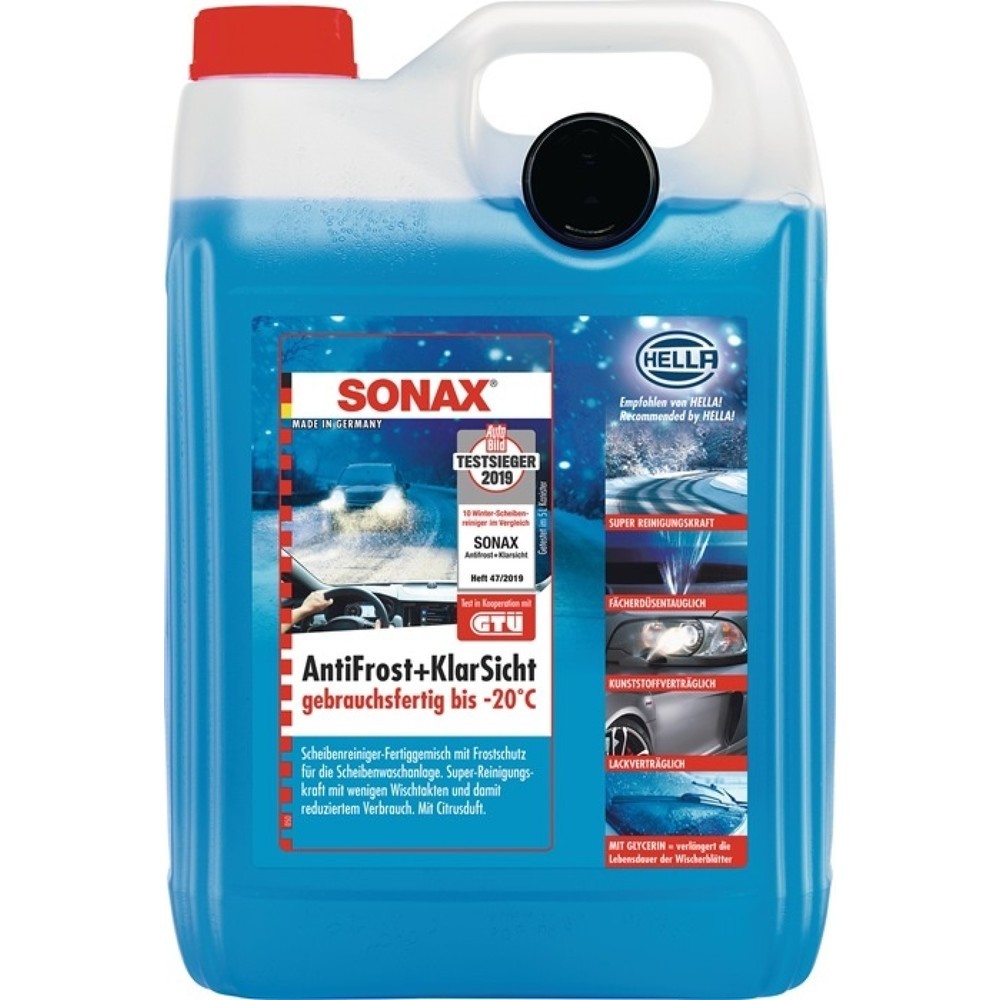 Produktabbildung: SONAX Scheibenreiniger AntiFrost & KlarSicht, 5 l, gebrauchsfertig, Kanister