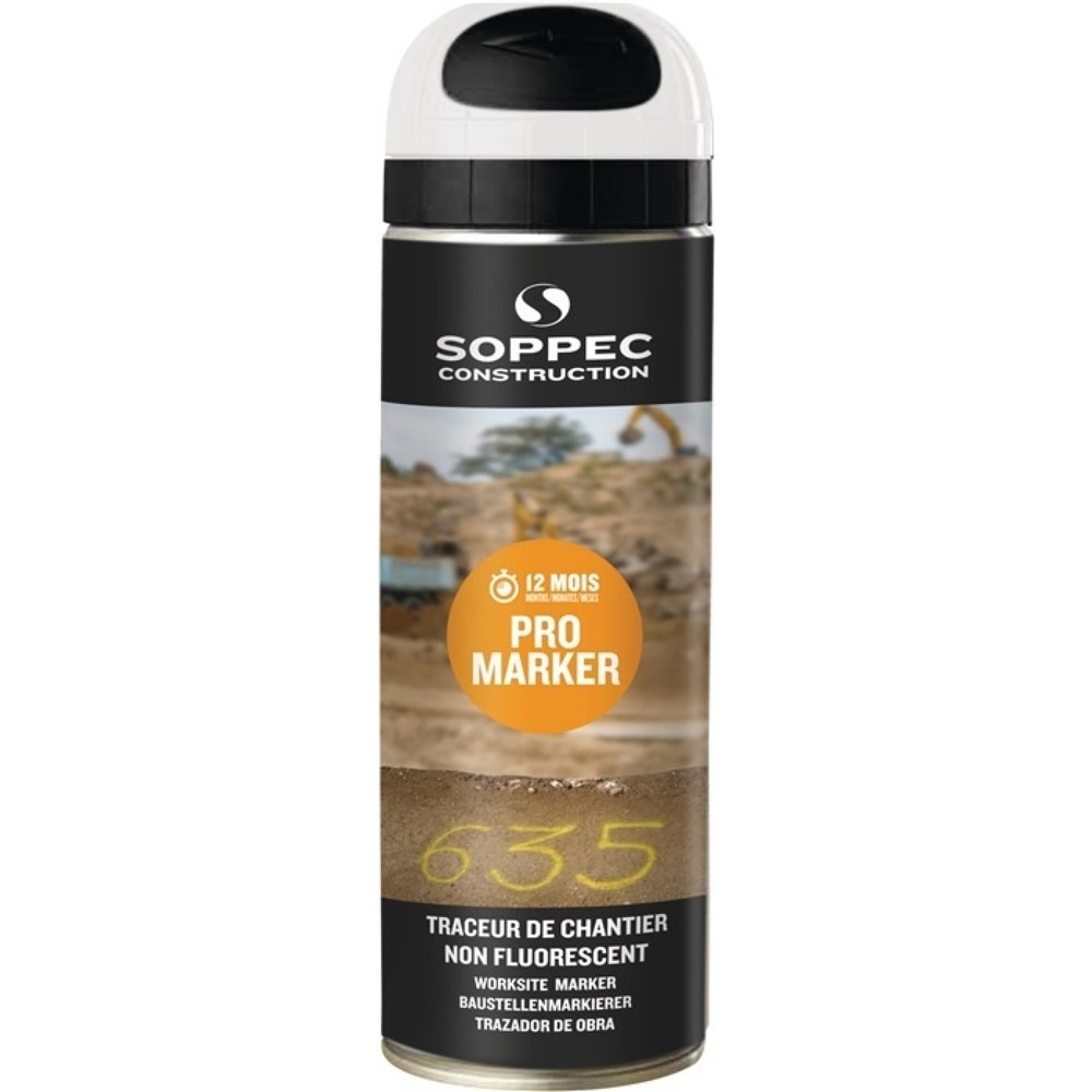 Produktabbildung: SOPPEC Baustellenmarkierspray Pro Marker weiß 500 ml Spraydose