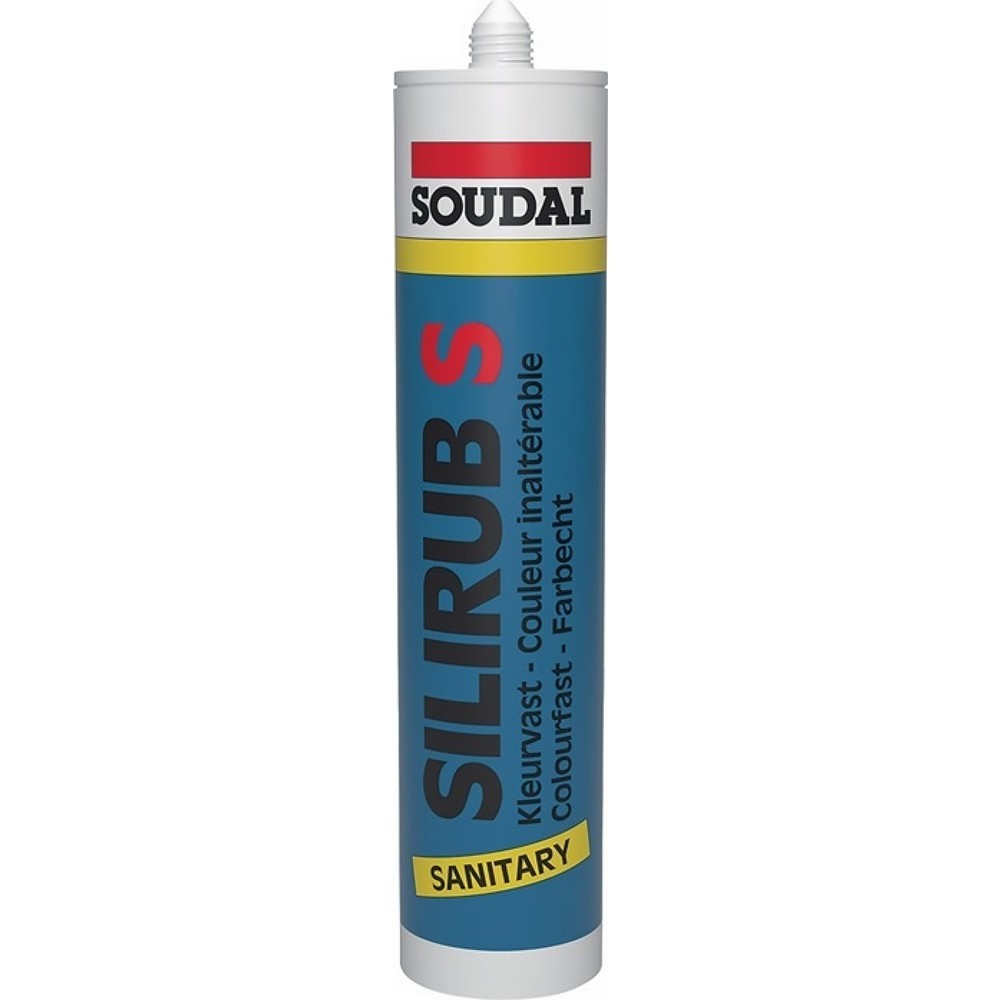 Produktabbildung: SOUDAL Sanitärsilikon Silirub S, weiß, 300 ml