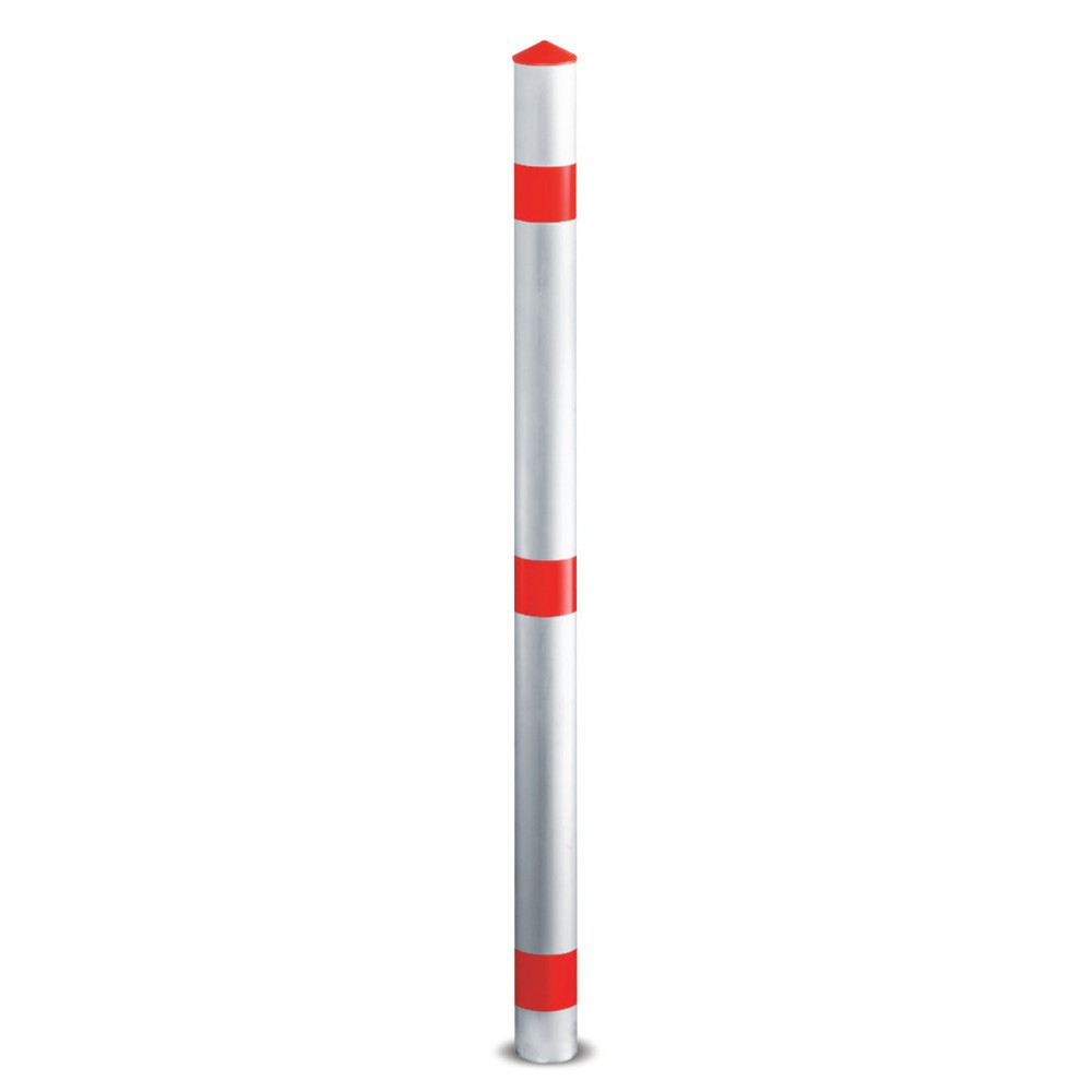 Produktabbildung Nr. 1: Sperrpfosten aus Aluminium, selbstaufrichtend, Rundrohr Ø 76 mm, rot