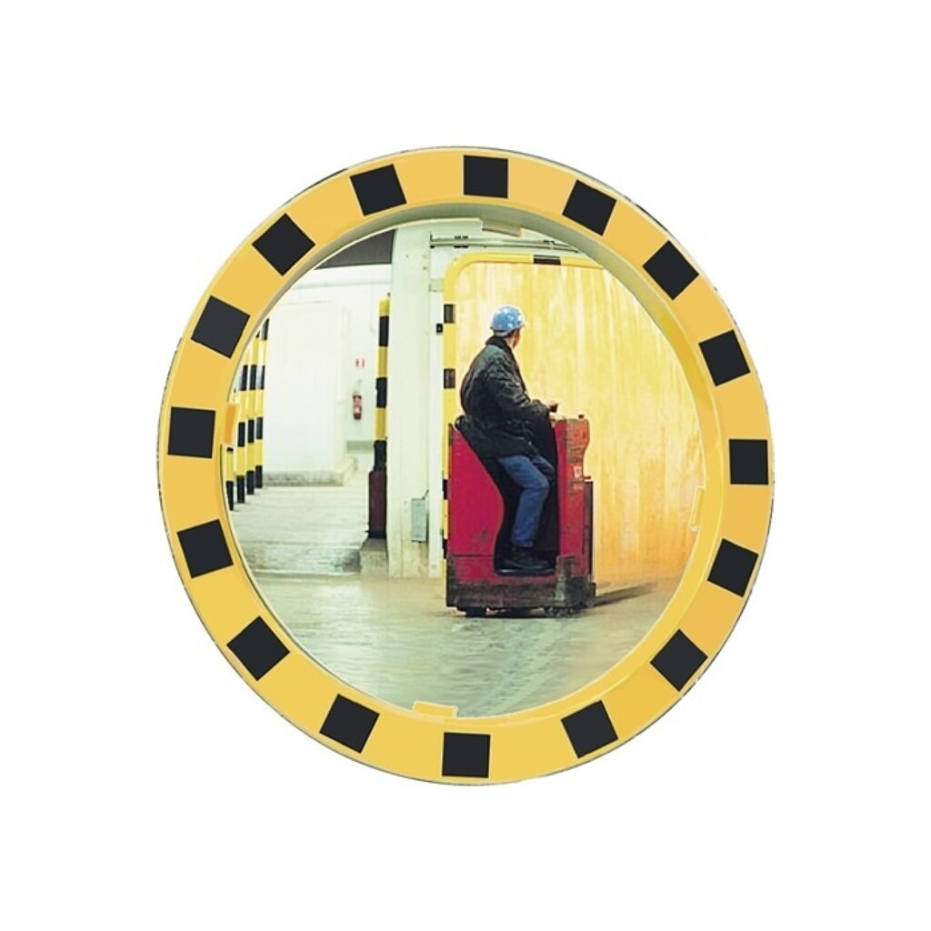 Produktabbildung Nr. 1: SPL Sicherheits-/Verkehrsspiegel, für 2 Richtungen, D.600 mm Kunststoff, gelb/schwarz, 11 m