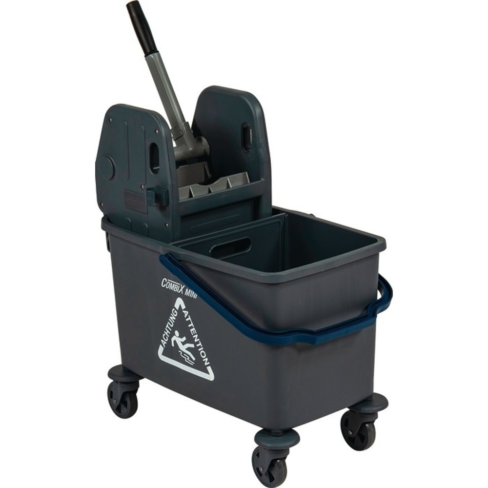 Produktabbildung: SPRiNTUS   Reinigungswagen, Kunststoff, Eimer 1 x 35 l mit Trennwand, Presse