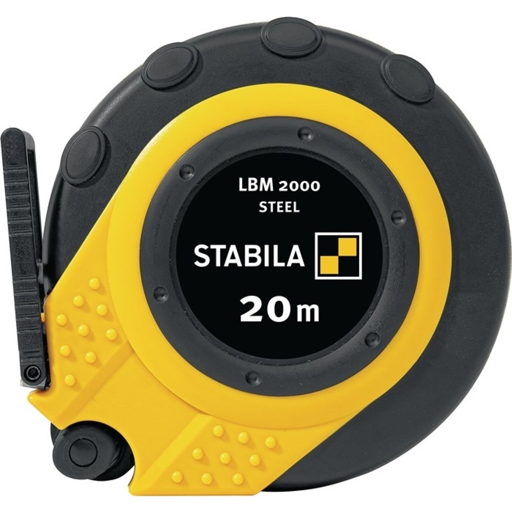 Produktabbildung: Stabila Kapselbandmaß LBM 2000 STEEL, Länge 20 m Bandbreite 13 mm, mm EG II PC-ABS / TPE Stahlband