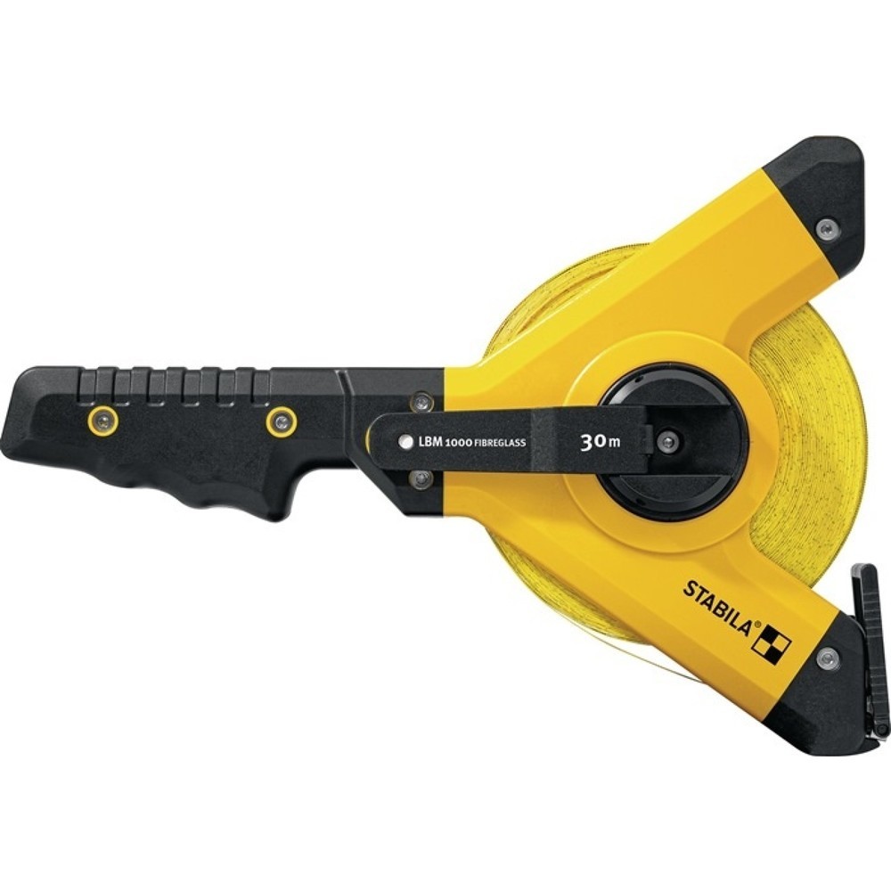 Produktabbildung: Stabila Rahmenbandmaß LBM 1000 FIBREGLASS, Länge 30 m Bandbreite 13 mm, cm EG III Glasfaserband
