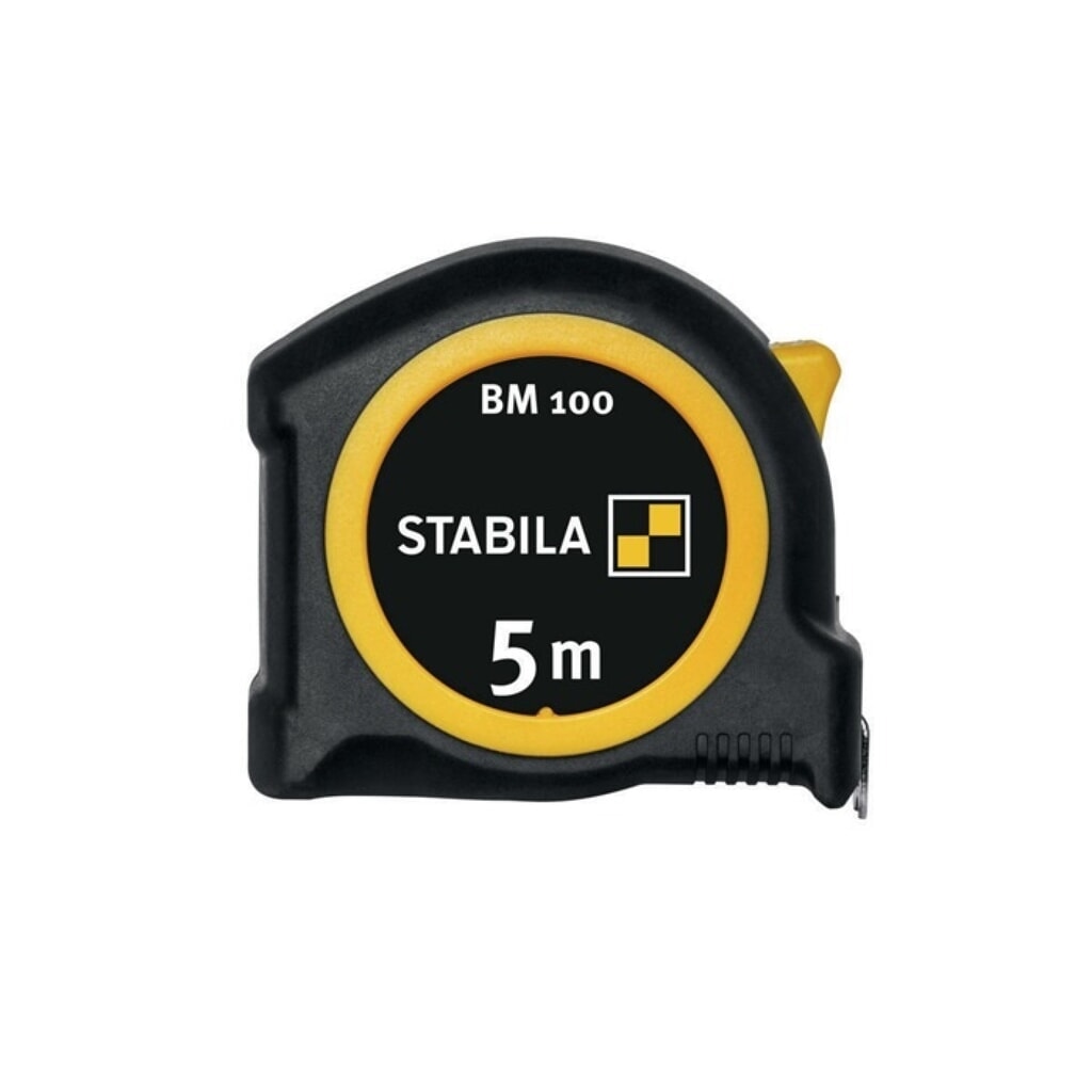Produktabbildung Nr. 2: Stabila Taschenrollbandmaß BM 100, Länge 5 m Breite 19 mm mm/mm, EG II ABS / TPE Metall-Clip