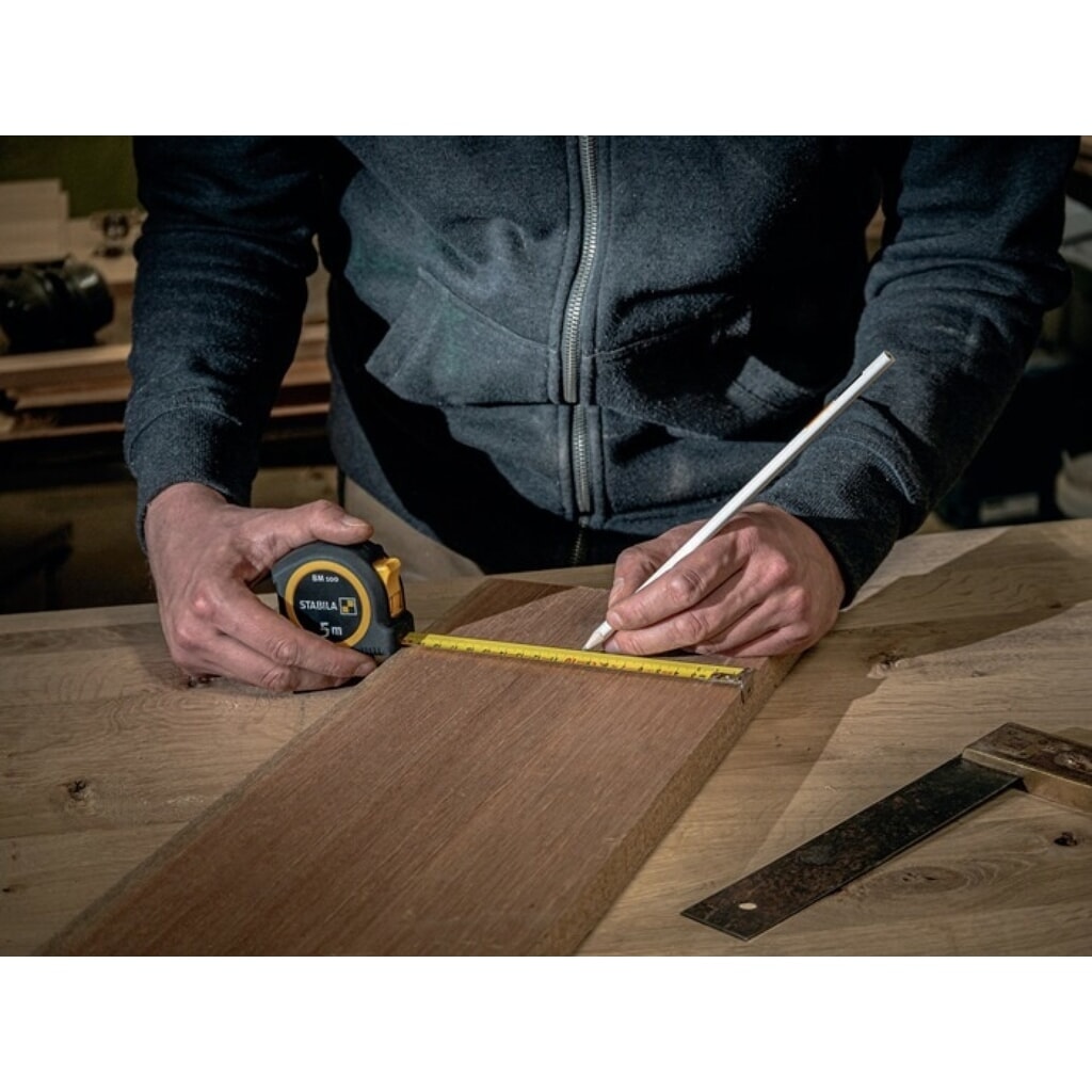 Produktabbildung Nr. 6: Stabila Taschenrollbandmaß BM 100, Länge 5 m Breite 19 mm mm/mm, EG II ABS / TPE Metall-Clip