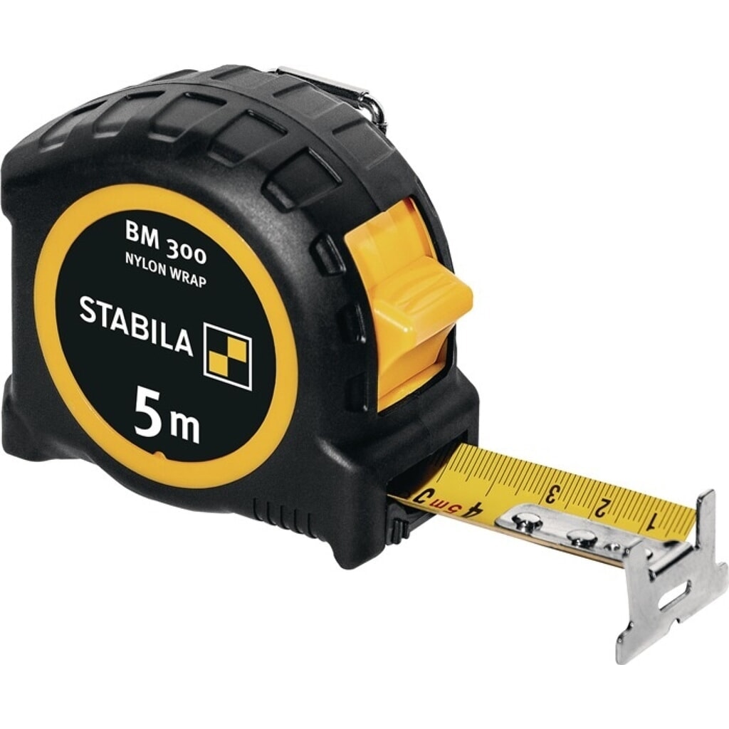 Stabila Taschenrollbandmaß BM 300, Länge 5 m Breite 27 mm mm/mm, EG II PC-ABS / TPE EASY-CLIP Produktabbildung Nr. 1: Stabila Taschenrollbandmaß BM 300, Länge 5 m Breite 27 mm mm/mm, EG II PC-ABS / TPE EASY-CLIP