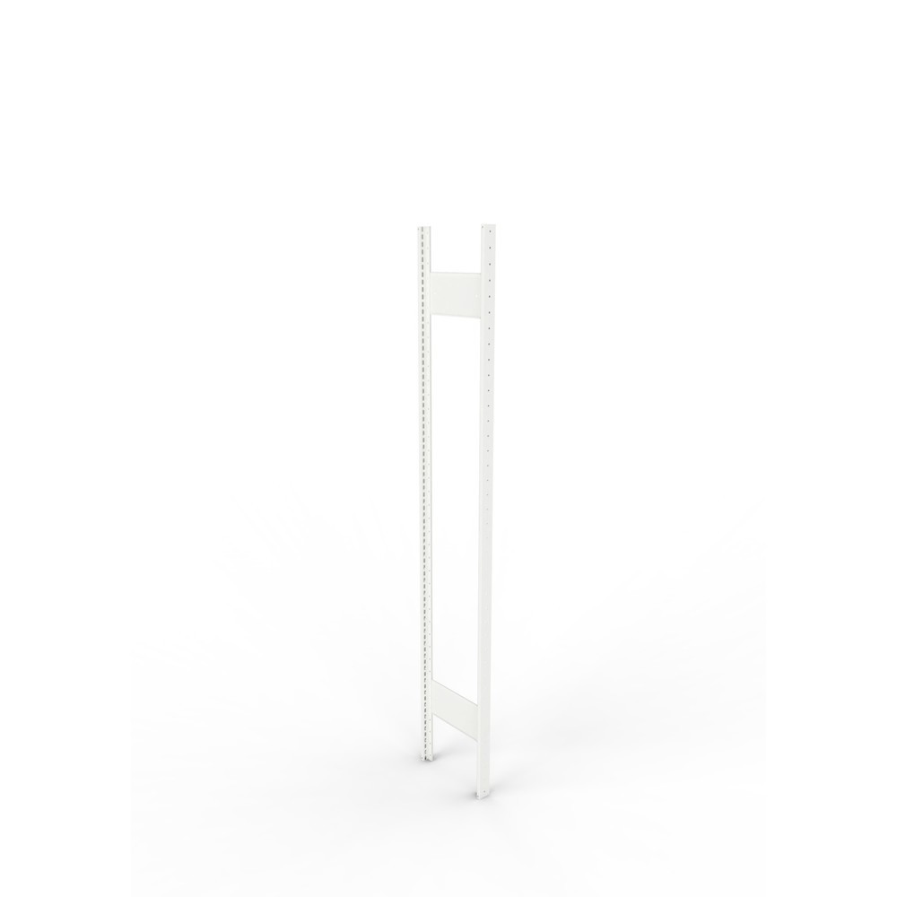 Produktabbildung: Ständerrahmen für META Fachbodenregal, geclincht, 1 Zwischenraum, HxB 2.000 x 300 mm, RAL 7035 lichtgrau