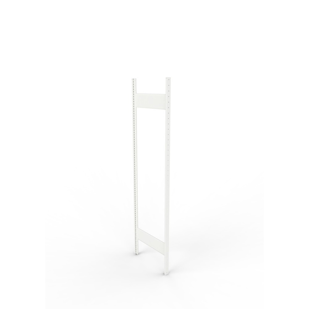 Produktabbildung: Ständerrahmen für META Fachbodenregal, geclincht, 1 Zwischenraum, HxB 2.000 x 500 mm, RAL 7035 lichtgrau