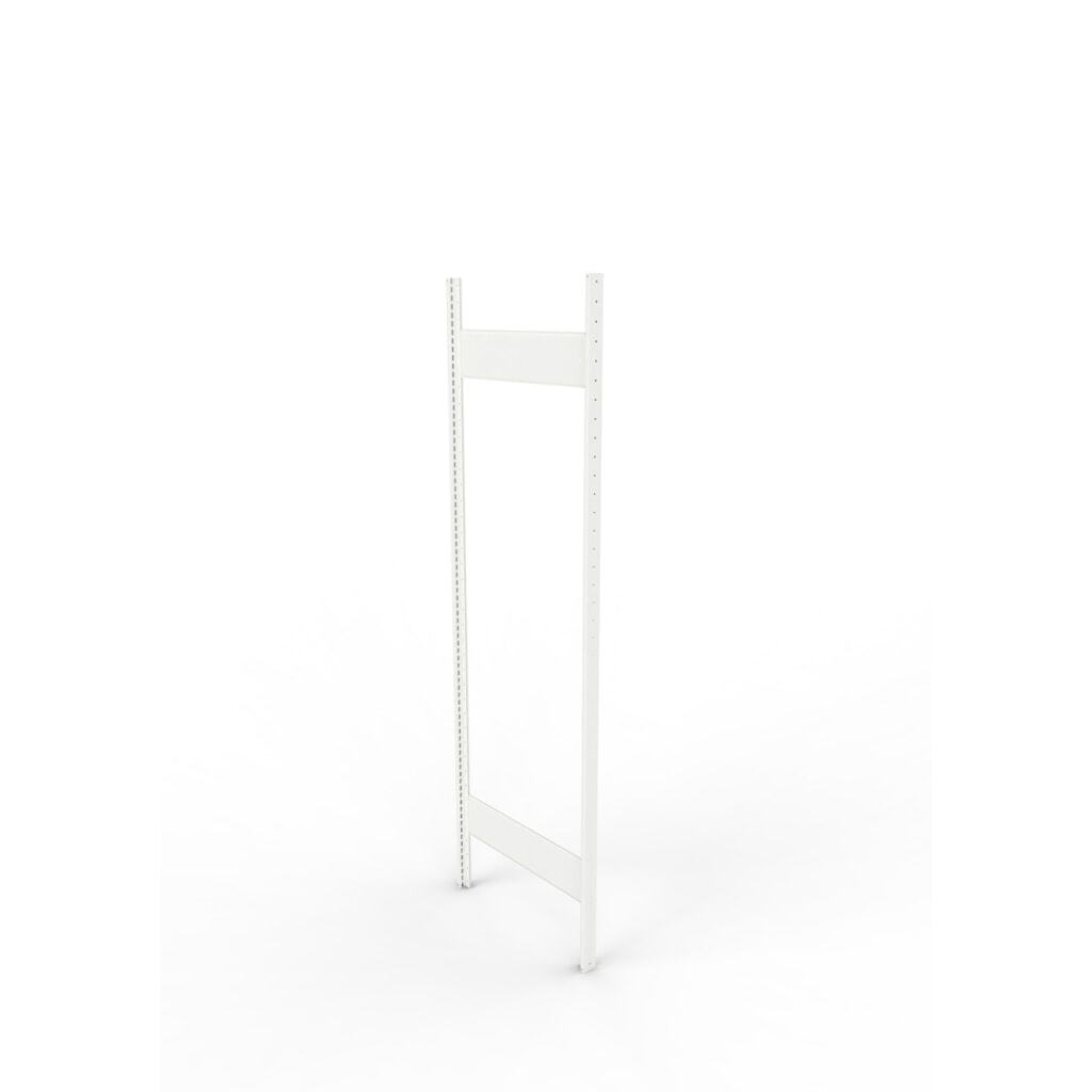 Produktabbildung: Ständerrahmen für META Fachbodenregal, geclincht, 1 Zwischenraum, HxB 2.000 x 600 mm, RAL 7035 lichtgrau