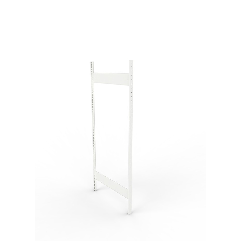 Produktabbildung: Ständerrahmen für META Fachbodenregal, geclincht, 1 Zwischenraum, HxB 2.000 x 800 mm, RAL 7035 lichtgrau