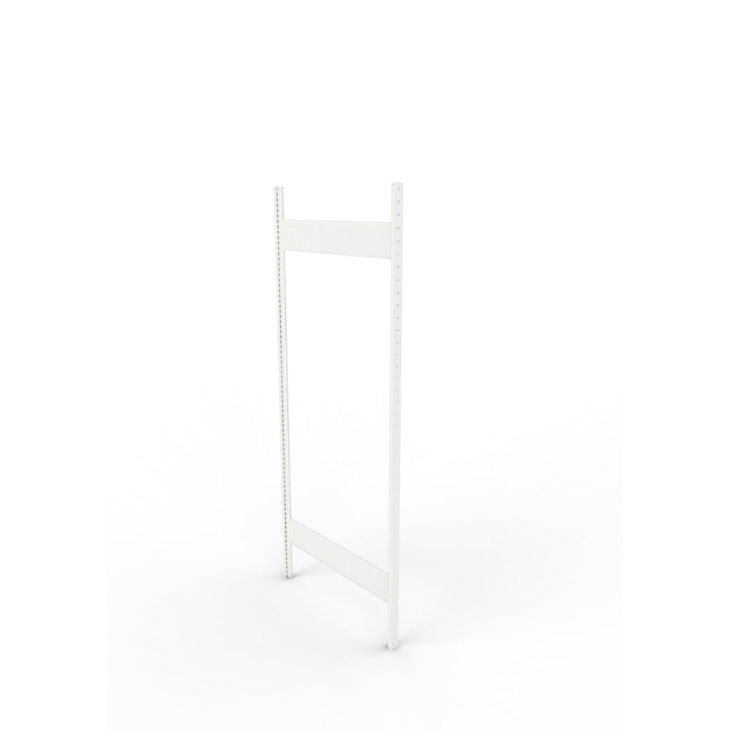 Produktabbildung: Ständerrahmen für META Fachbodenregal, geclincht, 1 Zwischenraum, HxB 2.000 x 800 mm, RAL 7035 lichtgrau
