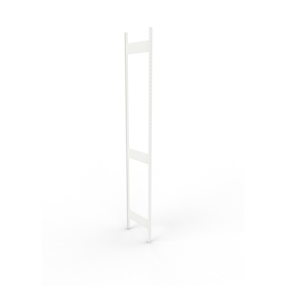 Produktabbildung: Ständerrahmen für META Fachbodenregal, geclincht, 2 Zwischenräume, HxB 3.000 x 500 mm, RAL 7035 lichtgrau