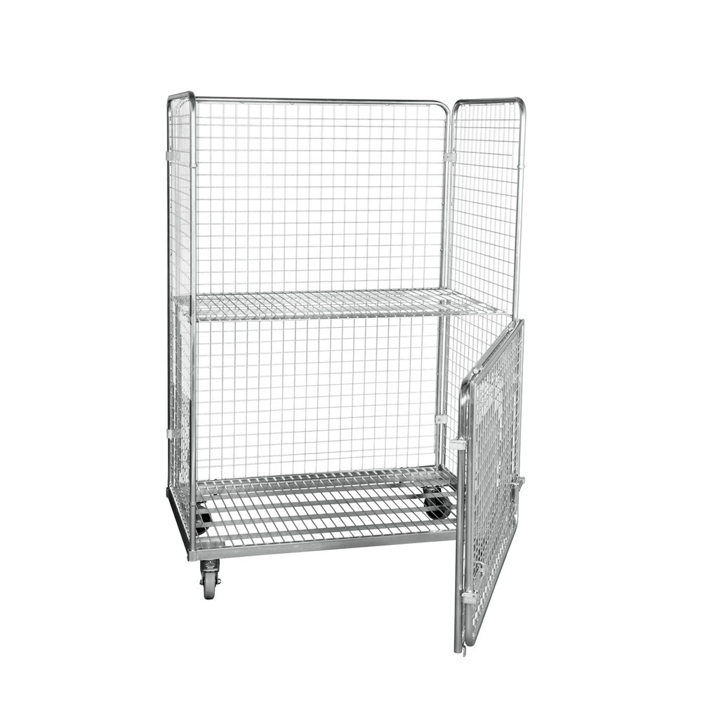 Produktabbildung Nr. 3: Stahl-Rollbehälter in Euro-Maß, 4-seitig mit klappbarer Vorderwand, Ladefläche 1.150 x 750 mm