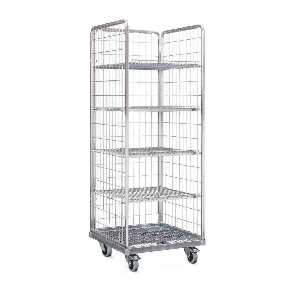 Produktabbildung: Stahl-Rollbehälter in Euro-Maß, für Kästen 600 x 400 mm geeignet, BxT 420 x 620 mm