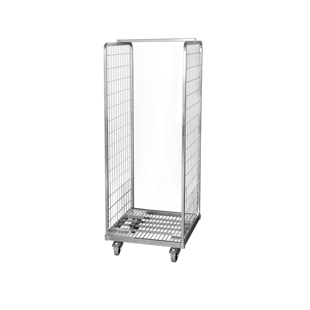 Stahl-Rollbehälter in Euro-Maß, mit Stabilitätsrohr, 2-seitig, Ladefläche BxT 600 x 560 mm Produktabbildung: Stahl-Rollbehälter in Euro-Maß, mit Stabilitätsrohr, 2-seitig, Ladefläche BxT 600 x 560 mm
