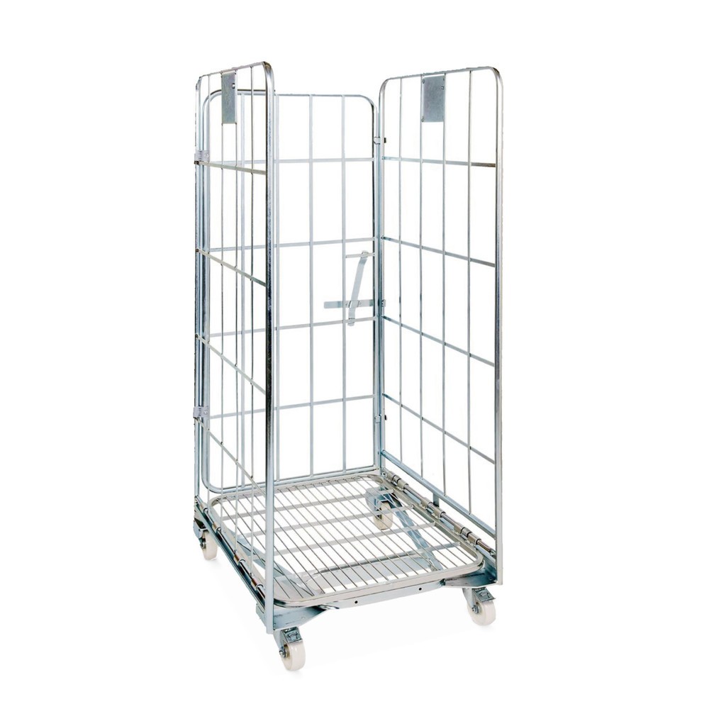 Produktabbildung Nr. 1: Stahl-Rollbehälter, nestbar, HxBxT 1.665 x 700 x 800 mm, 3-seitig