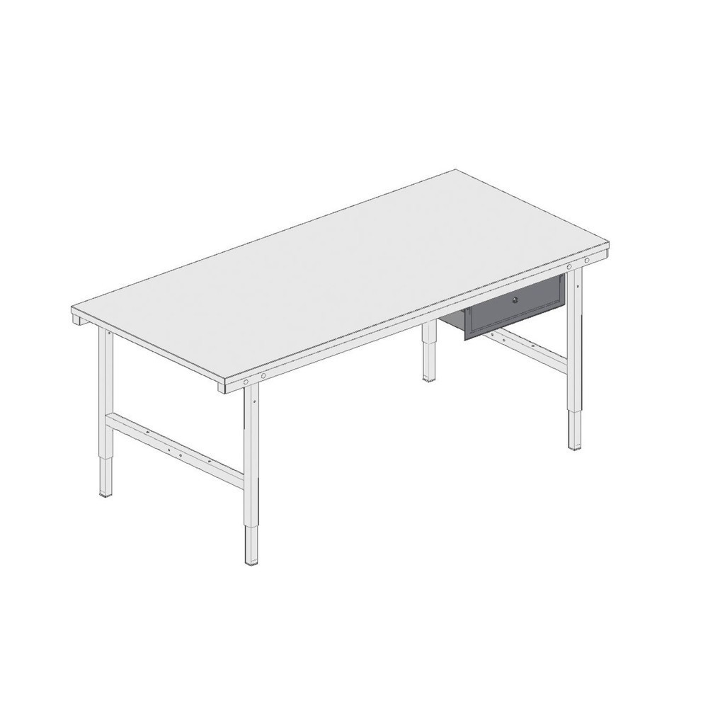 Produktabbildung Nr. 3: Stahl-Schublade für Rocholz Packtisch-System, HxBxT 150 x 520 x 500 mm
