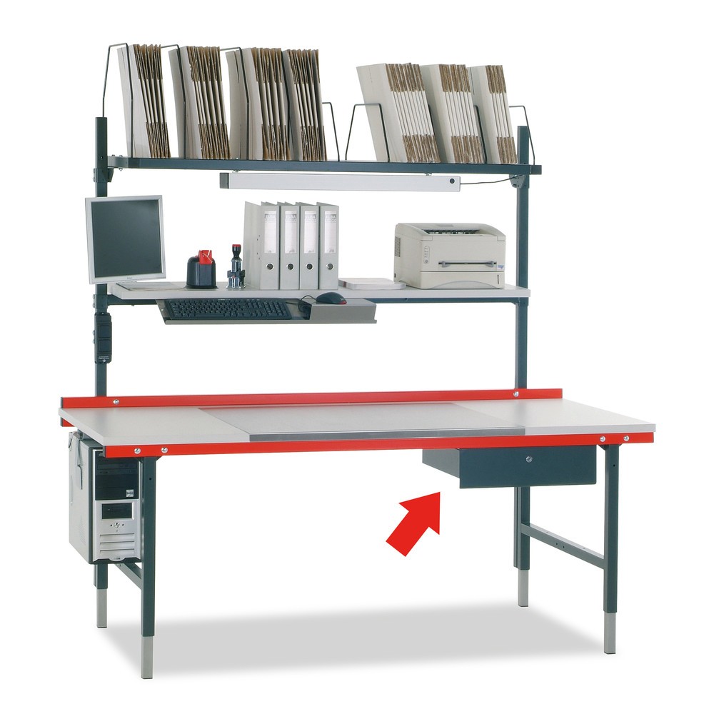 Produktabbildung Nr. 5: Stahl-Schublade für Rocholz Packtisch-System, HxBxT 150 x 520 x 500 mm