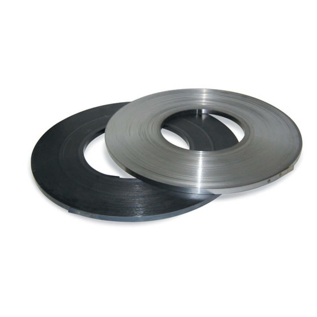 Stahlband, gebläut - 19 mm breit x 0,5 mm Stärke, in Packenwicklung Produktabbildung: Stahlband, gebläut - 19 mm breit x 0,5 mm Stärke, in Packenwicklung