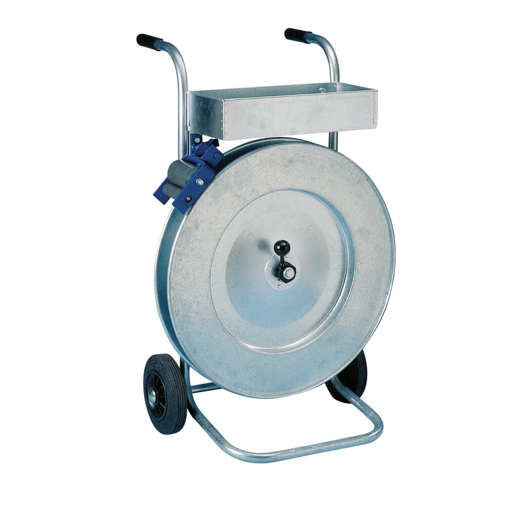 Stahlbandabroller Komfort, für Bandbreite 13, 16, 19 mm Produktabbildung: Stahlbandabroller Komfort, für Bandbreite 13, 16, 19 mm