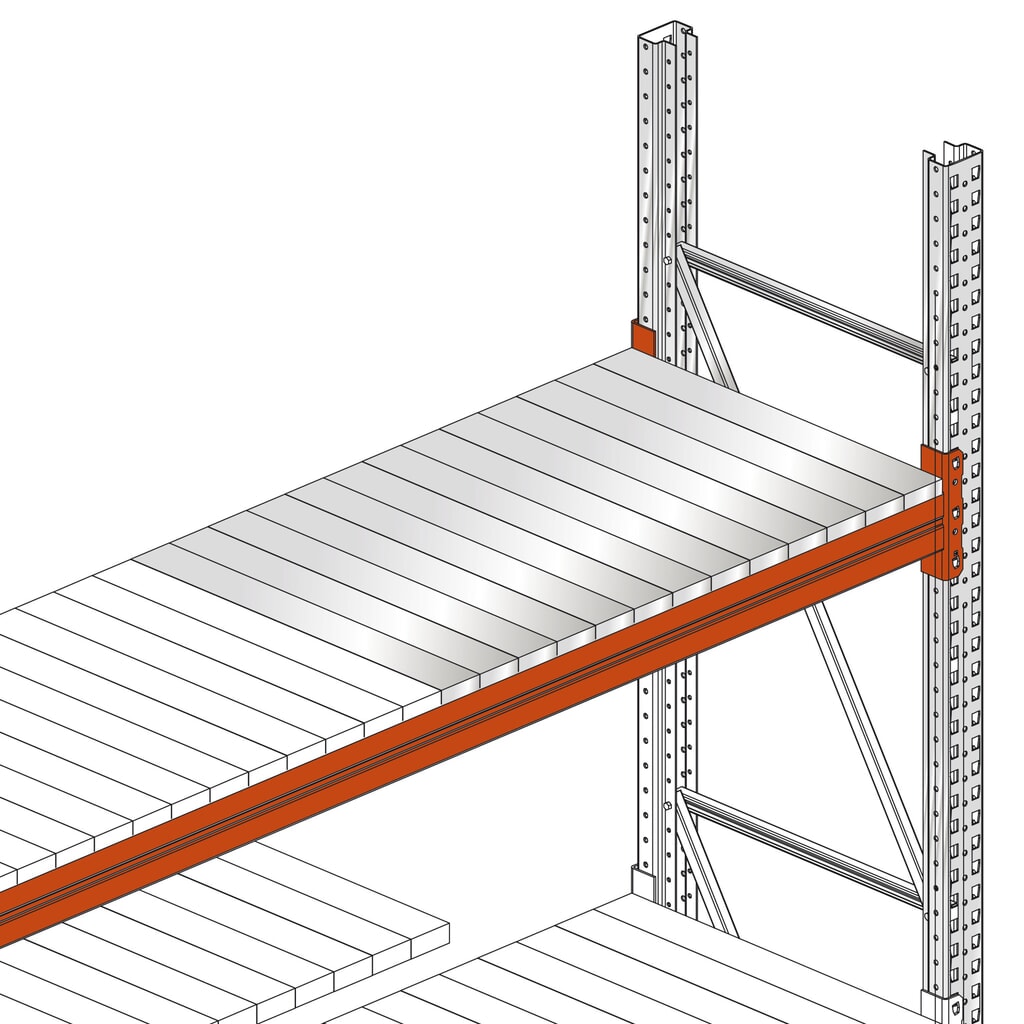Produktabbildung Nr. 2: Stahlpaneel für META Palettenregal MULTIPAL, BxT 100 x 1.100 mm