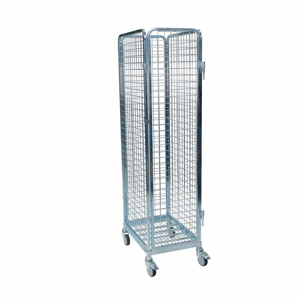 Stahlrollbehälter 1665, 460 x 640 mm, 4- seitig, 1 Tür, Cr 3 Produktabbildung: Stahlrollbehälter 1665, 460 x 640 mm, 4- seitig, 1 Tür, Cr 3