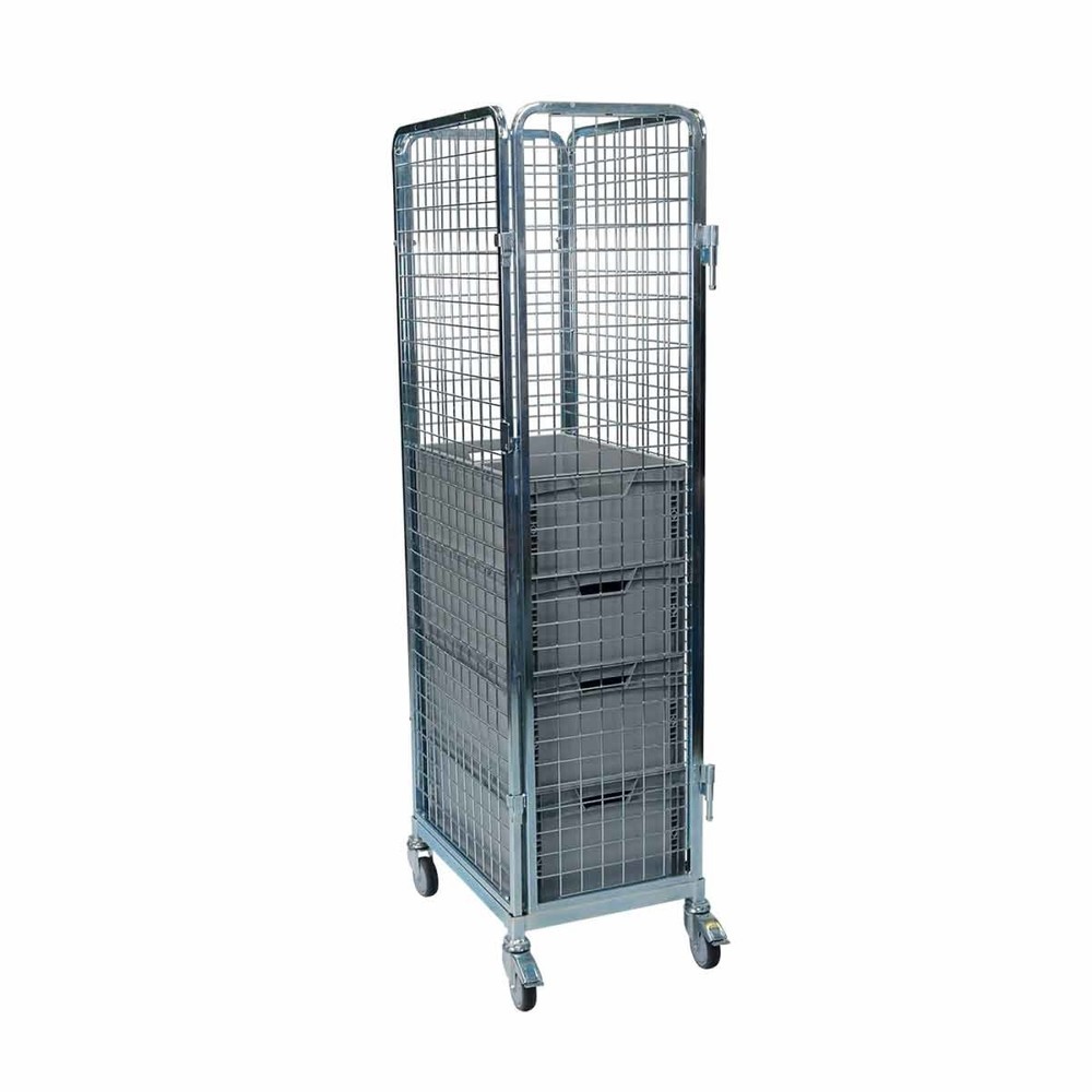 Produktabbildung Nr. 2: Stahlrollbehälter 1665, 460 x 640 mm, 4- seitig, 1 Tür, Cr 3