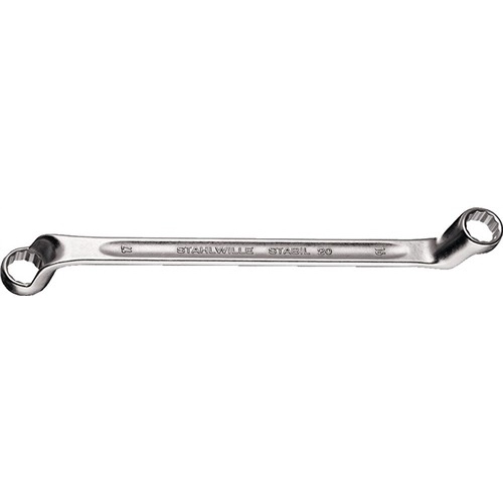 Produktabbildung: Doppelringschlüssel 20 10x13mm 220mm tief gekr.STAHLWILLE