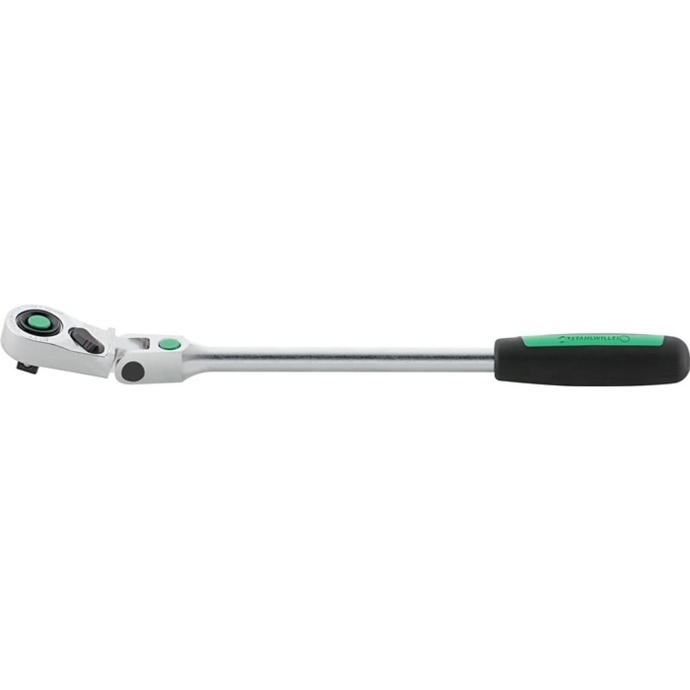 Produktabbildung: STAHLWILLE Gelenkknarre 517QR, Länge 416 mm, 1/2 ″ Anzahl Zähne 80, 2-Komponentengriff