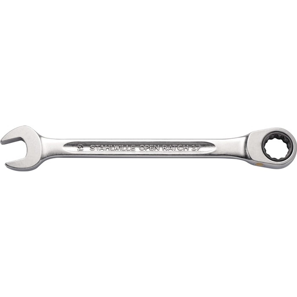 Produktabbildung: STAHLWILLE Maulringratschenschlüssel 17F, Schlüsselweite 8 mm Länge 144 mm