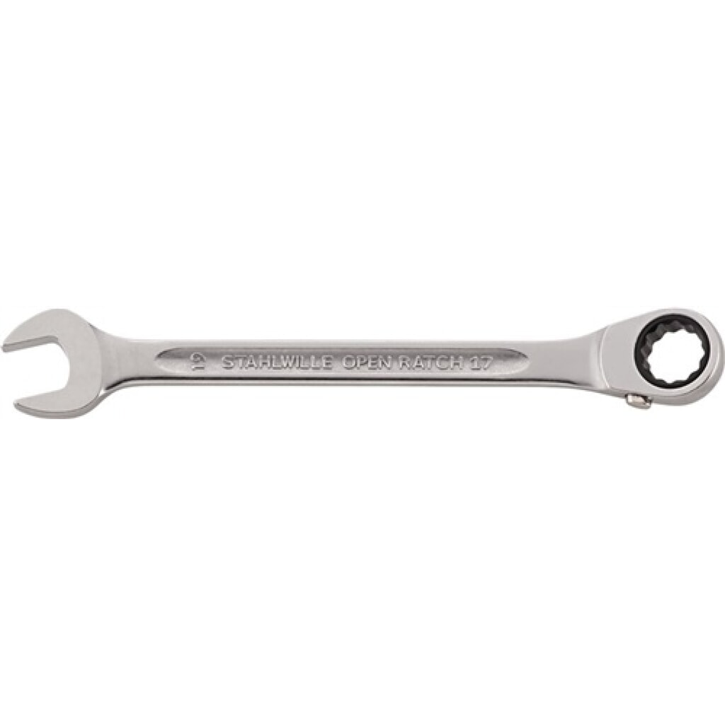 Produktabbildung: Knarrenringmaulschl 17 SW 8 SW 8 umschaltb. Gesamt-L.144mm CR-A-STA STAHLWILLE