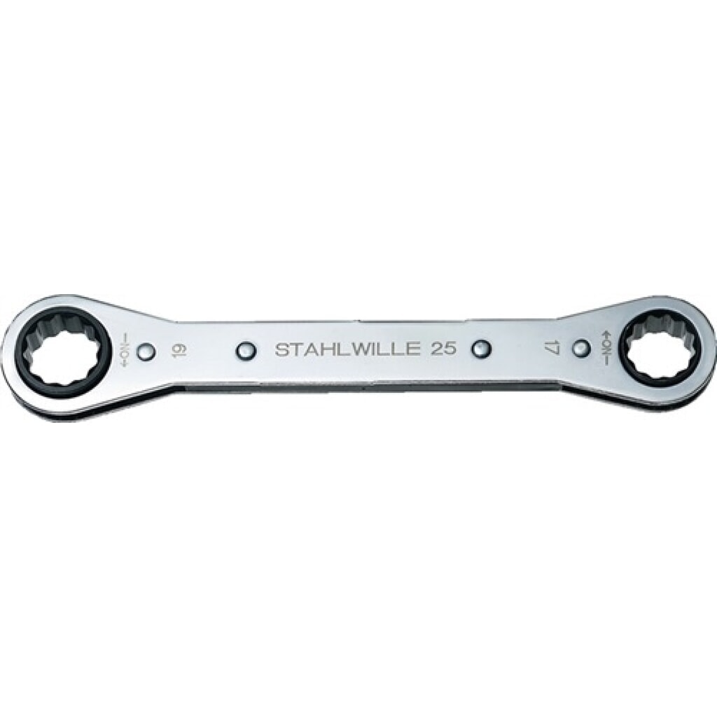 Ratschenringschlüssel 25 7x8mm 12-KT.L.109mm Anz.Z.22 STAHLWILLE Produktabbildung: Ratschenringschlüssel 25 7x8mm 12-KT.L.109mm Anz.Z.22 STAHLWILLE