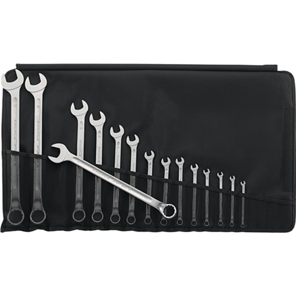 Produktabbildung: Ringmaulschlüssel-Satz 14/15 15-tlg.SW 6-32mm Form B CR-A-STA STAHLWILLE