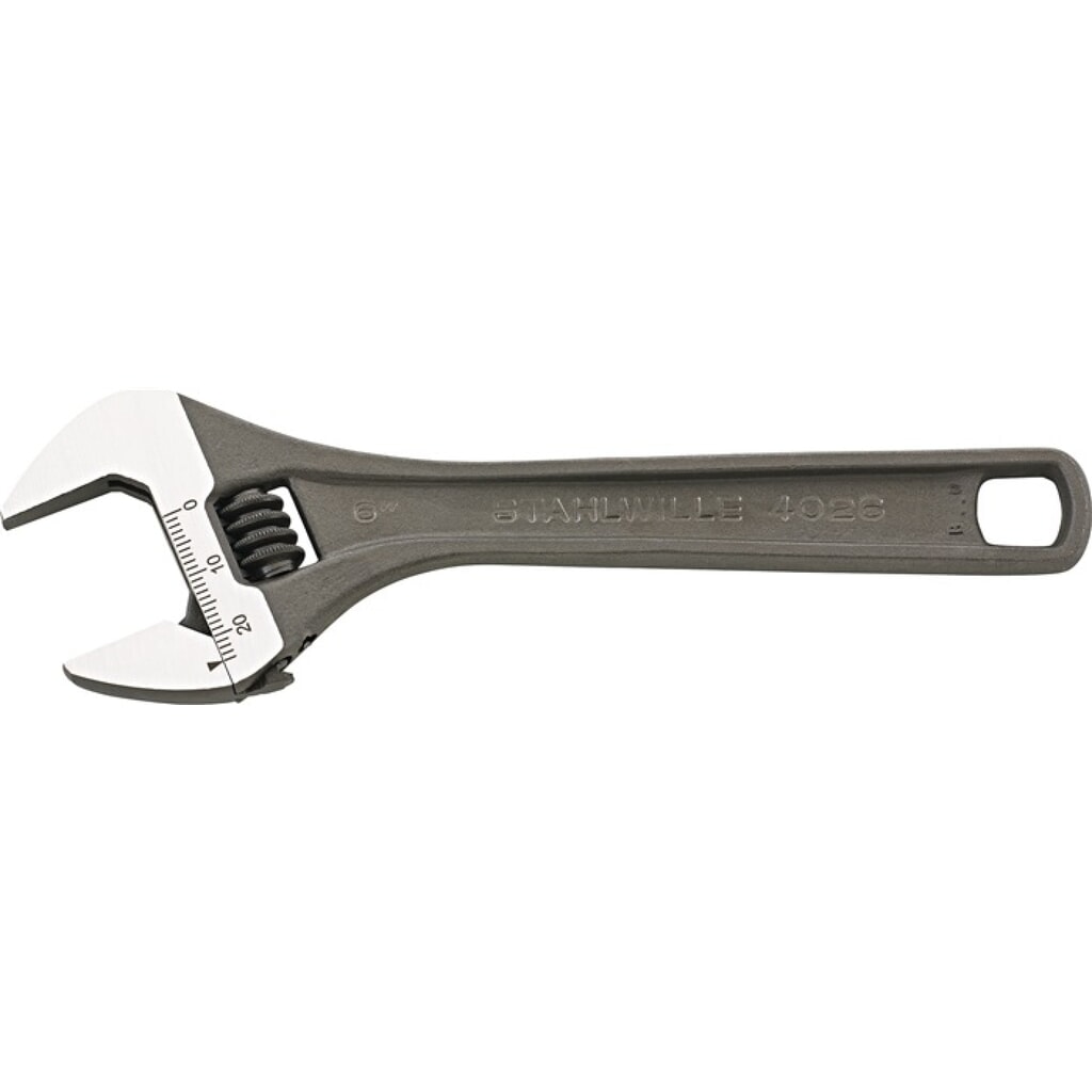 STAHLWILLE Rollgabelschlüssel 4026 max.24mm L.159mm m.Einstellskala Produktabbildung: STAHLWILLE Rollgabelschlüssel 4026 max.24mm L.159mm m.Einstellskala