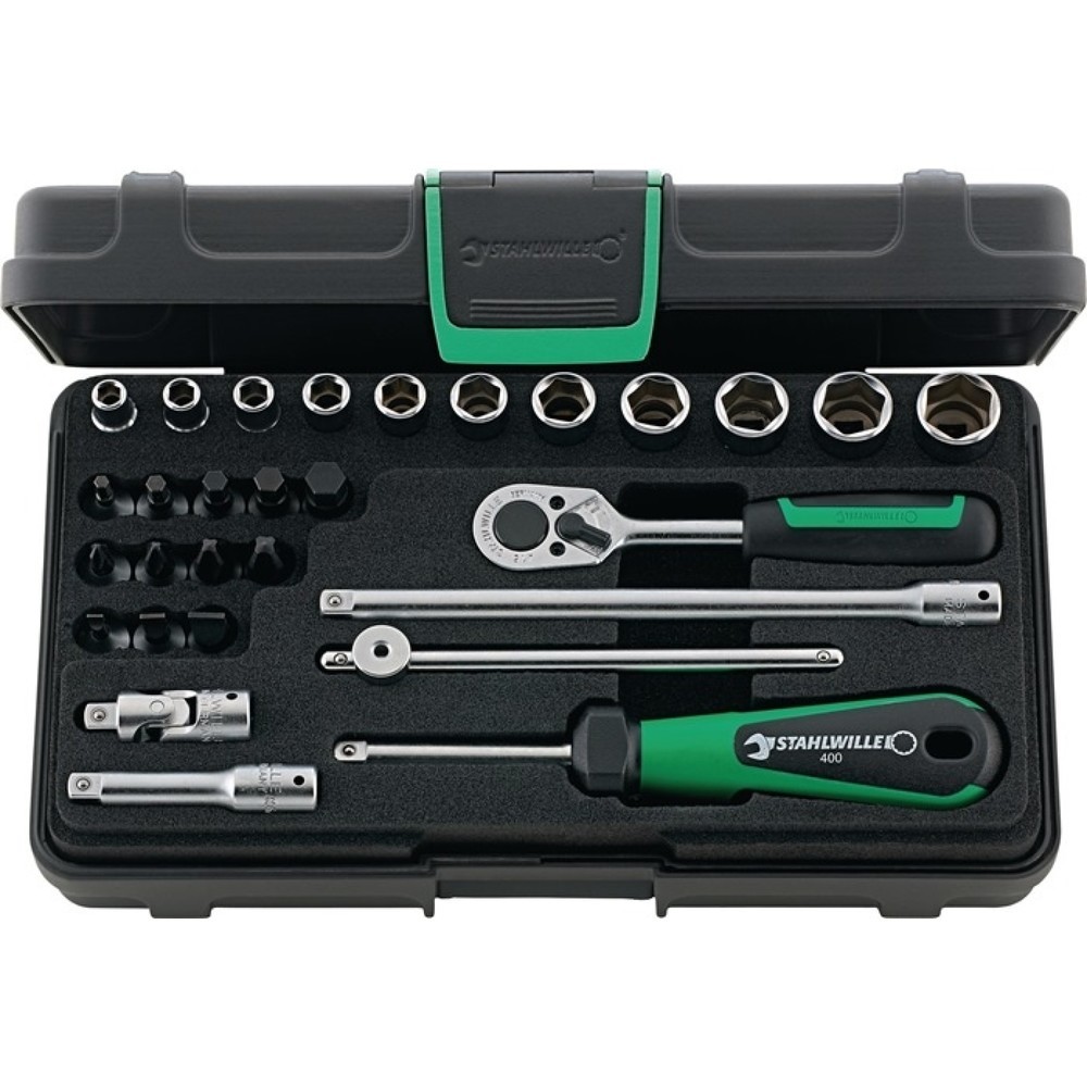 Produktabbildung: STAHLWILLE Steckschlüsselsatz 40/23/6 29-tlg.1/4 Zoll SW 5-14mm Z.22 6KT