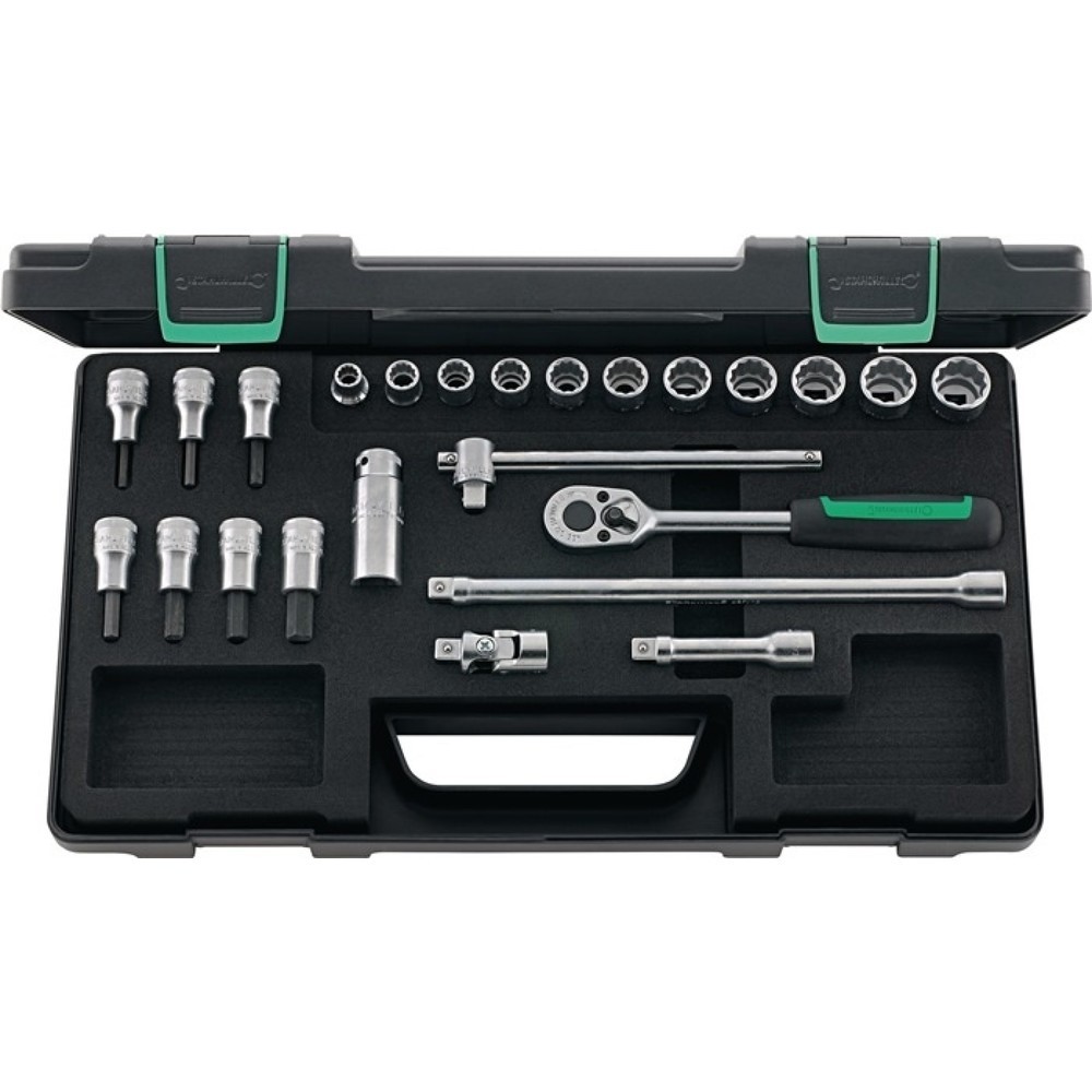 Produktabbildung: STAHLWILLE Steckschlüsselsatz 45/49/19/5 24-tlg.3/8 Zoll SW 8-19mm Z.30 12KT