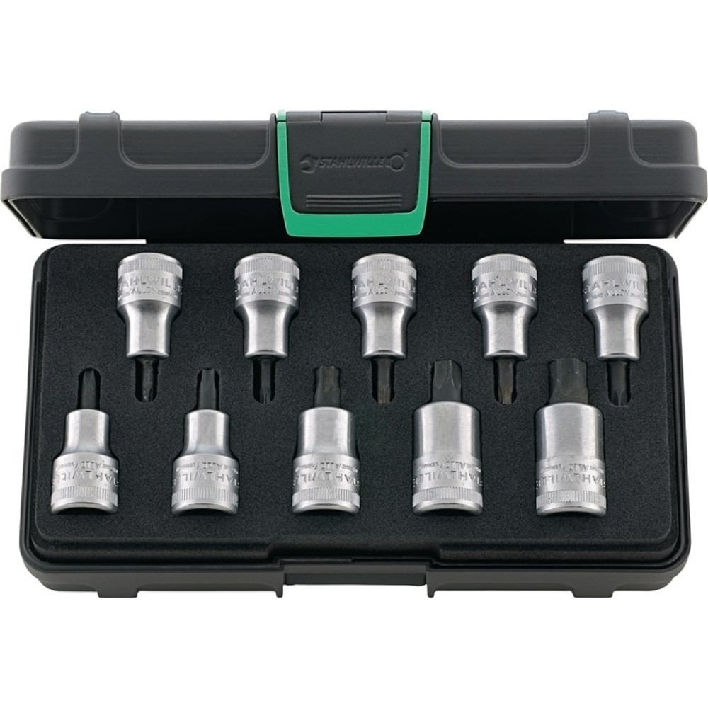 Produktabbildung: STAHLWILLE Steckschlüsselsatz 54TX/10 10-tlg.1/2 Zoll T20-T60