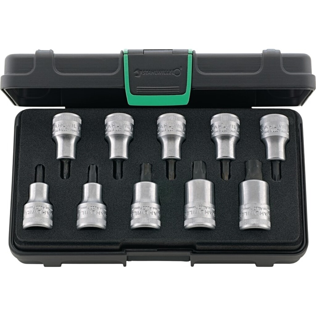 STAHLWILLE Steckschlüsselsatz 54TX/10 10-tlg.1/2 Zoll T20-T60 Produktabbildung: STAHLWILLE Steckschlüsselsatz 54TX/10 10-tlg.1/2 Zoll T20-T60