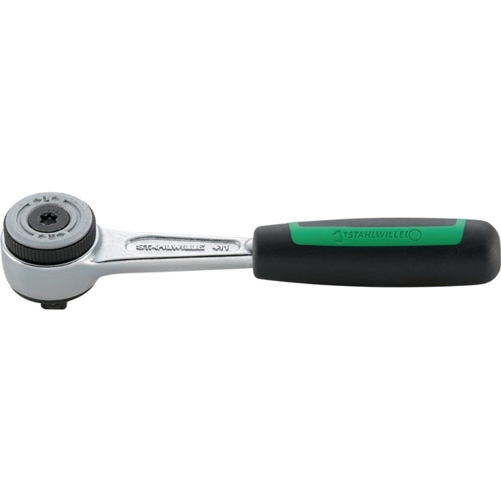 Produktabbildung: STAHLWILLE U.-Knarre 411 1/4 Zoll 60 Z.Schaltscheibe