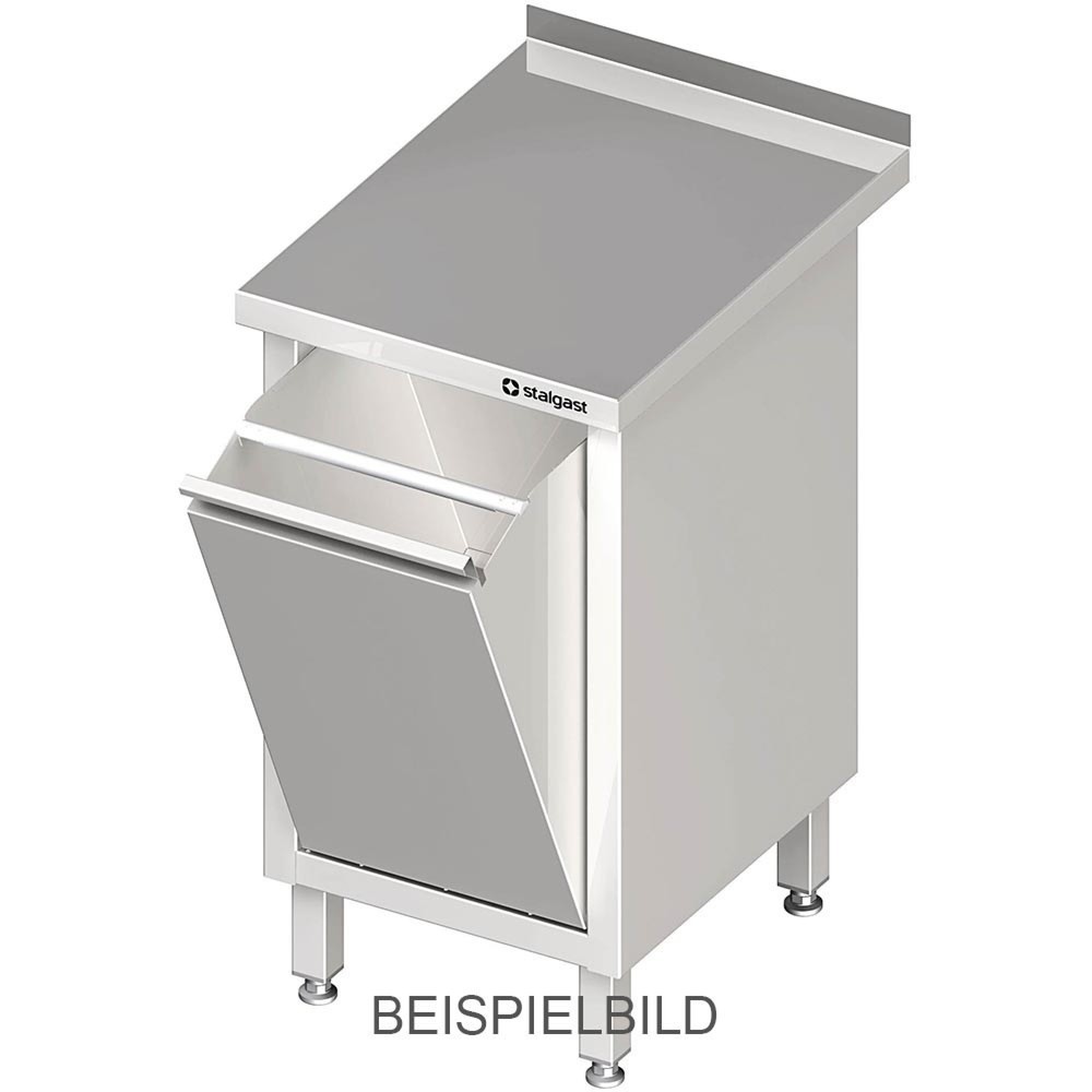 Produktabbildung: Stalgast Arbeitsschrank mit Abfallkipper, 450x600x850 mm, ohne Aufkantung, verschweißt