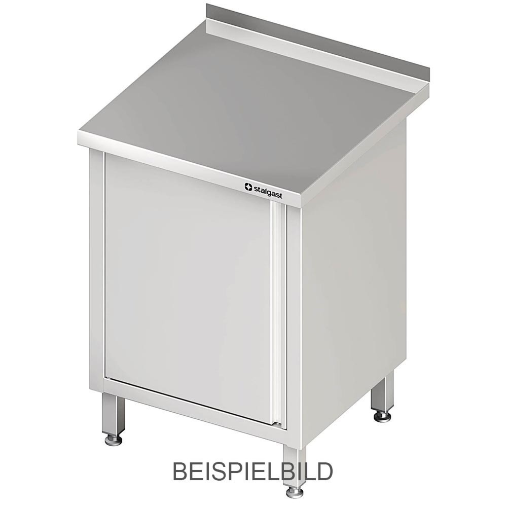 Produktabbildung: Stalgast Arbeitsschrank mit Flügeltür, 500x700x850 mm, ohne Aufkantung, verschweißt
