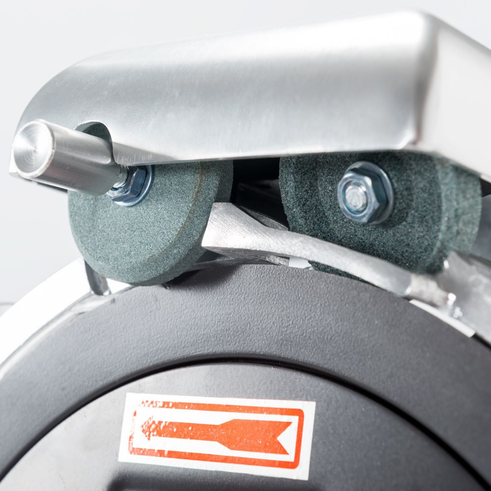 Produktabbildung Nr. 5: Stalgast Aufschnittmaschine mit antihaftbeschichteter Anschlagplatte und Messer 220 mm Ø