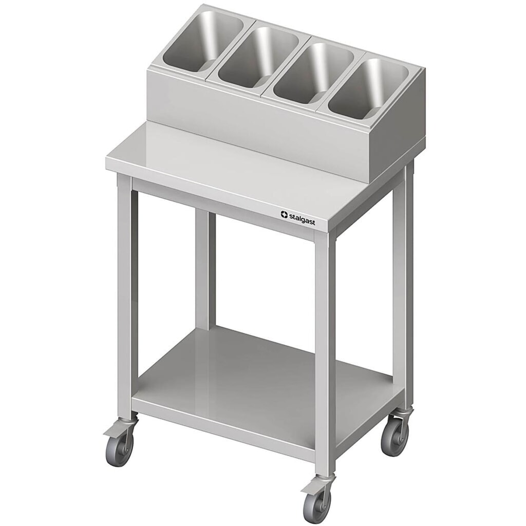 Stalgast Besteck- und Tablettwagen, 655x500x1100 mm, Selbstmontage Produktabbildung: Stalgast Besteck- und Tablettwagen, 655x500x1100 mm, Selbstmontage
