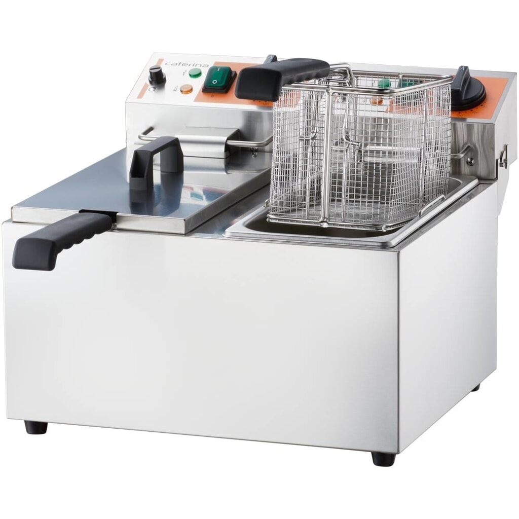 CATERINA Stalgast Doppel-Fritteuse, 2x 5 Liter, 415x430x315 mm (BxTxH), 2x 2 kW 230 V Produktabbildung: CATERINA Stalgast Doppel-Fritteuse, 2x 5 Liter, 415x430x315 mm (BxTxH), 2x 2 kW 230 V