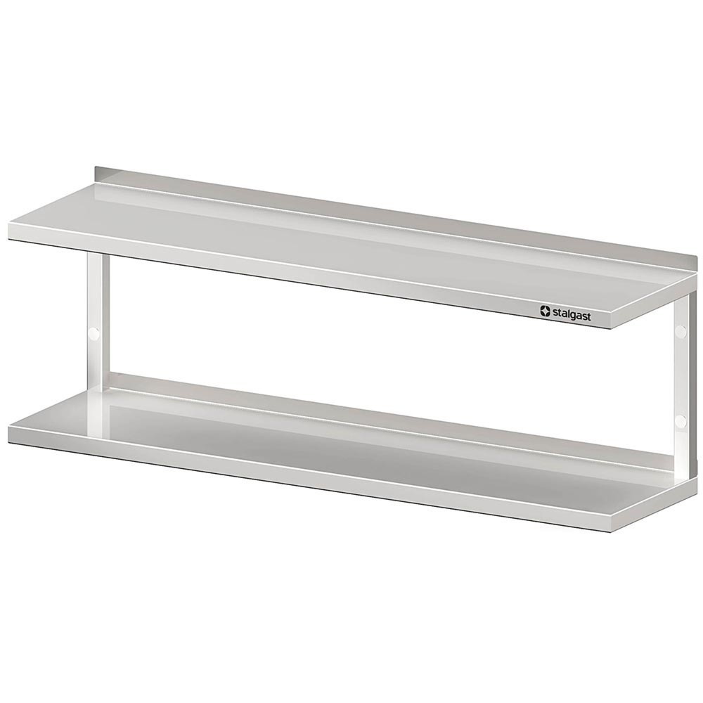 Produktabbildung: Stalgast Doppel-Wandbord mit Winkelkonsolen, 600x300x390 mm, verschweißt