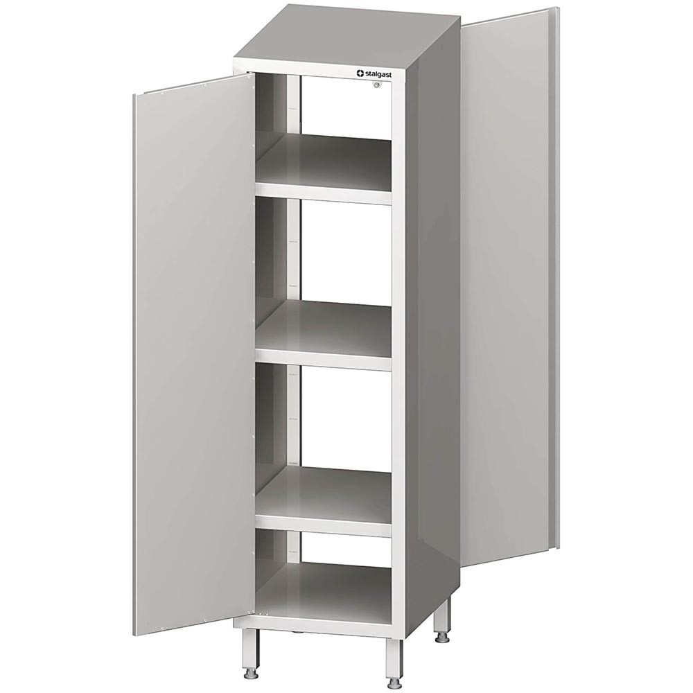 Produktabbildung: Stalgast Durchreiche-Hochschrank mit Flügeltüren, 400x500x1800 mm, verschweißt
