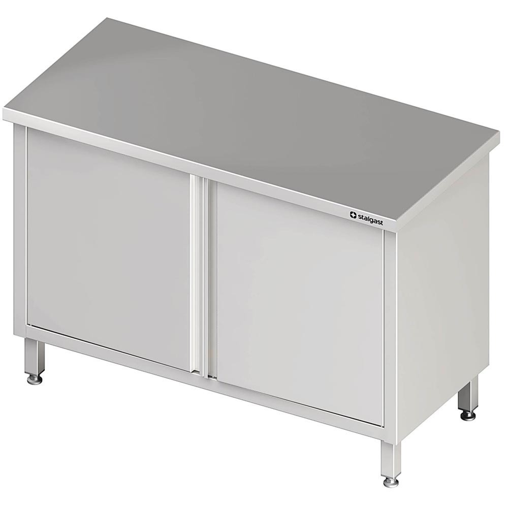 Produktabbildung: Stalgast Durchreicheschrank mit Flügeltüren, 1300x600x850 mm, ohne Aufkantung, verschweißt